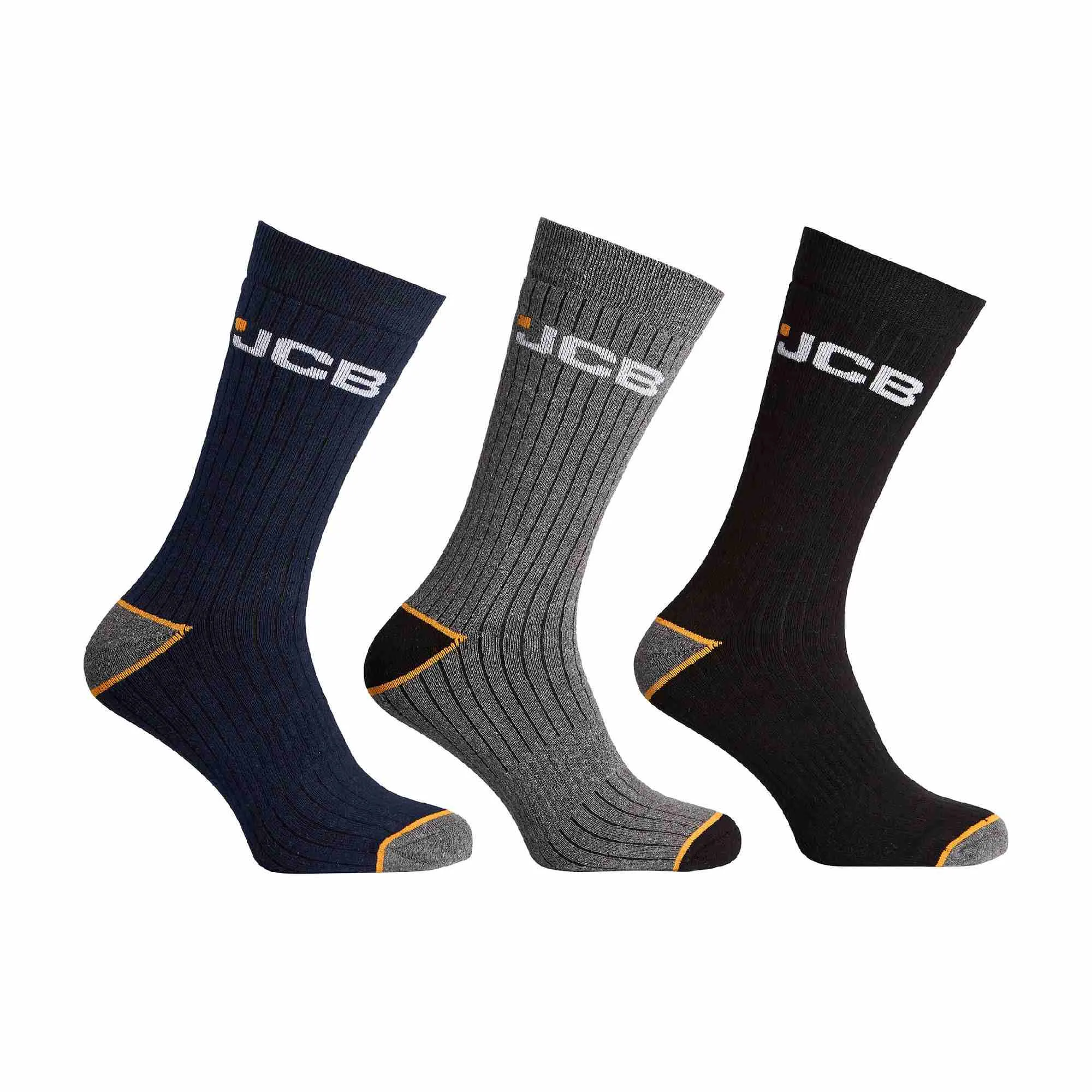 3 Pack Mens Outdoor Activity Reinforced Work Socks for Boots