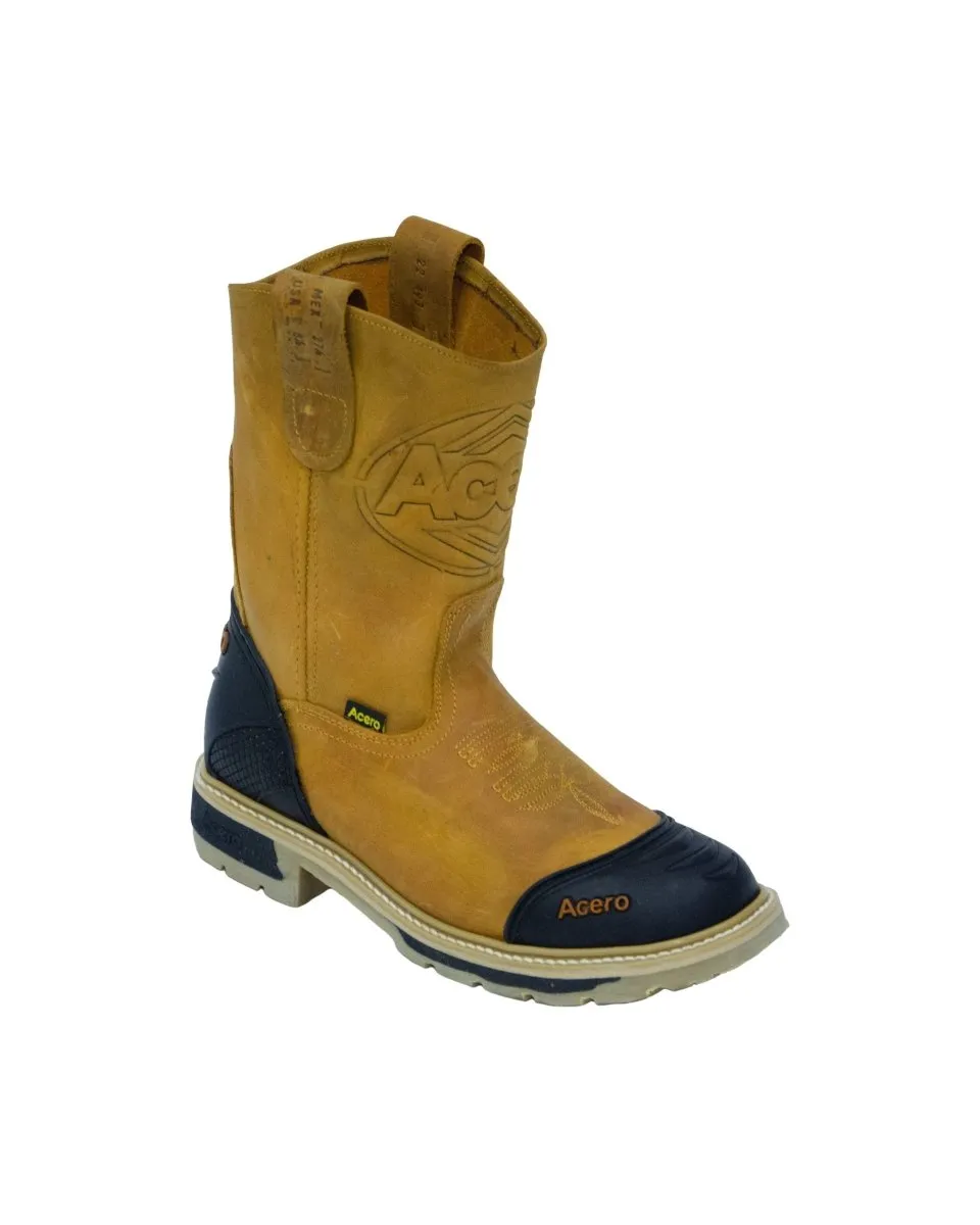 ACERO WORK BOOTS Crazy Honey Whit Farmers Bicolor Sole