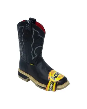 ACERO WORK BOOTS Floter Black Whit Bicolor Sole Steel Toe