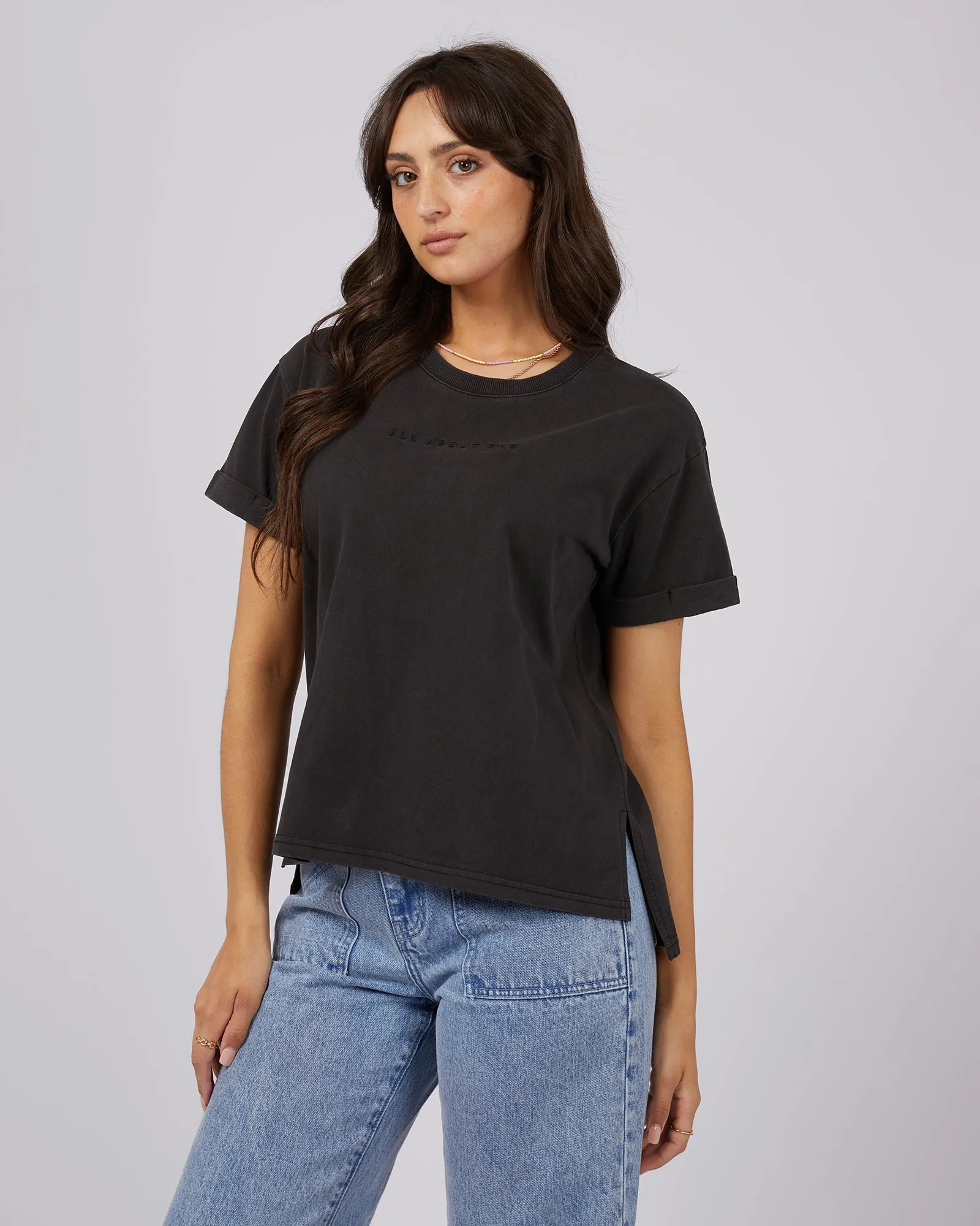 ALL ABOUT EVE WASHED TEE - WASHED BLACK