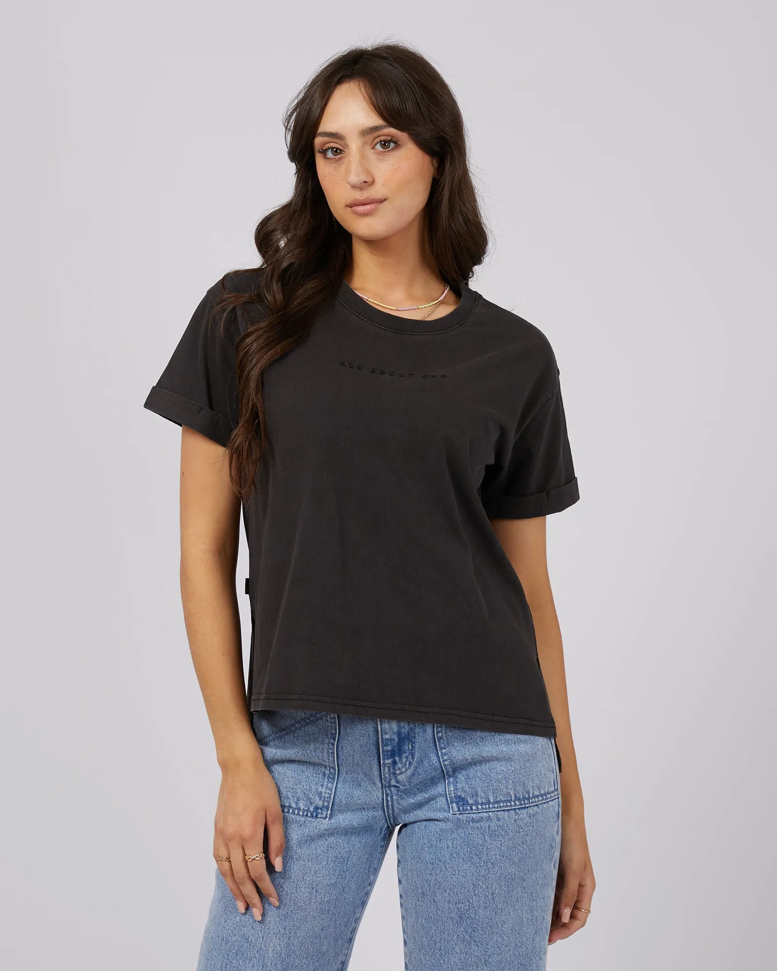 ALL ABOUT EVE WASHED TEE - WASHED BLACK