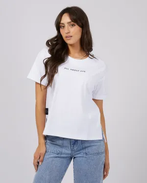 ALL ABOUT EVE WASHED TEE - WHITE
