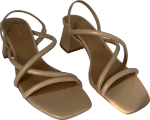 & Other Stories Beige Strappy Block Heel Sandals UK 3 EU 36 👠