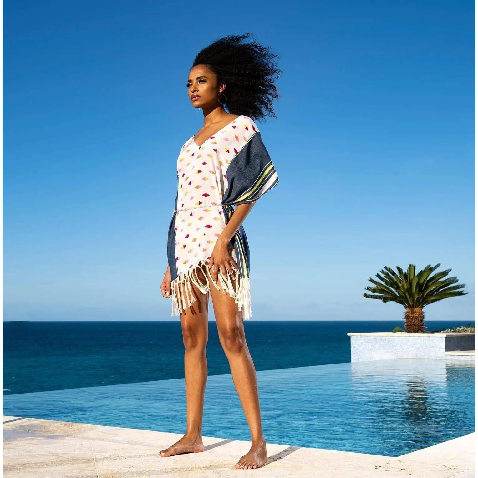 Anasa Nuru Silk Tunic Caftan
