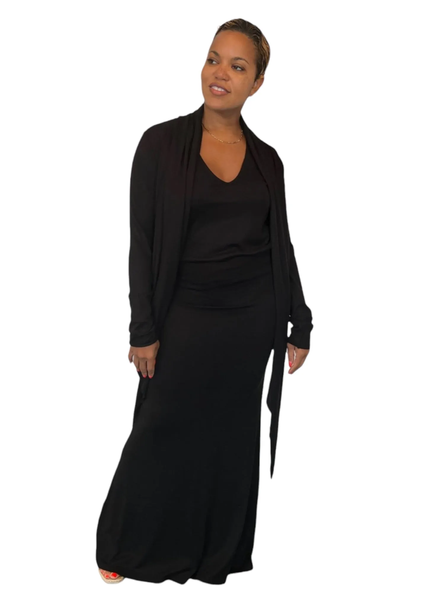 April - Black Wrap Top - TN-154