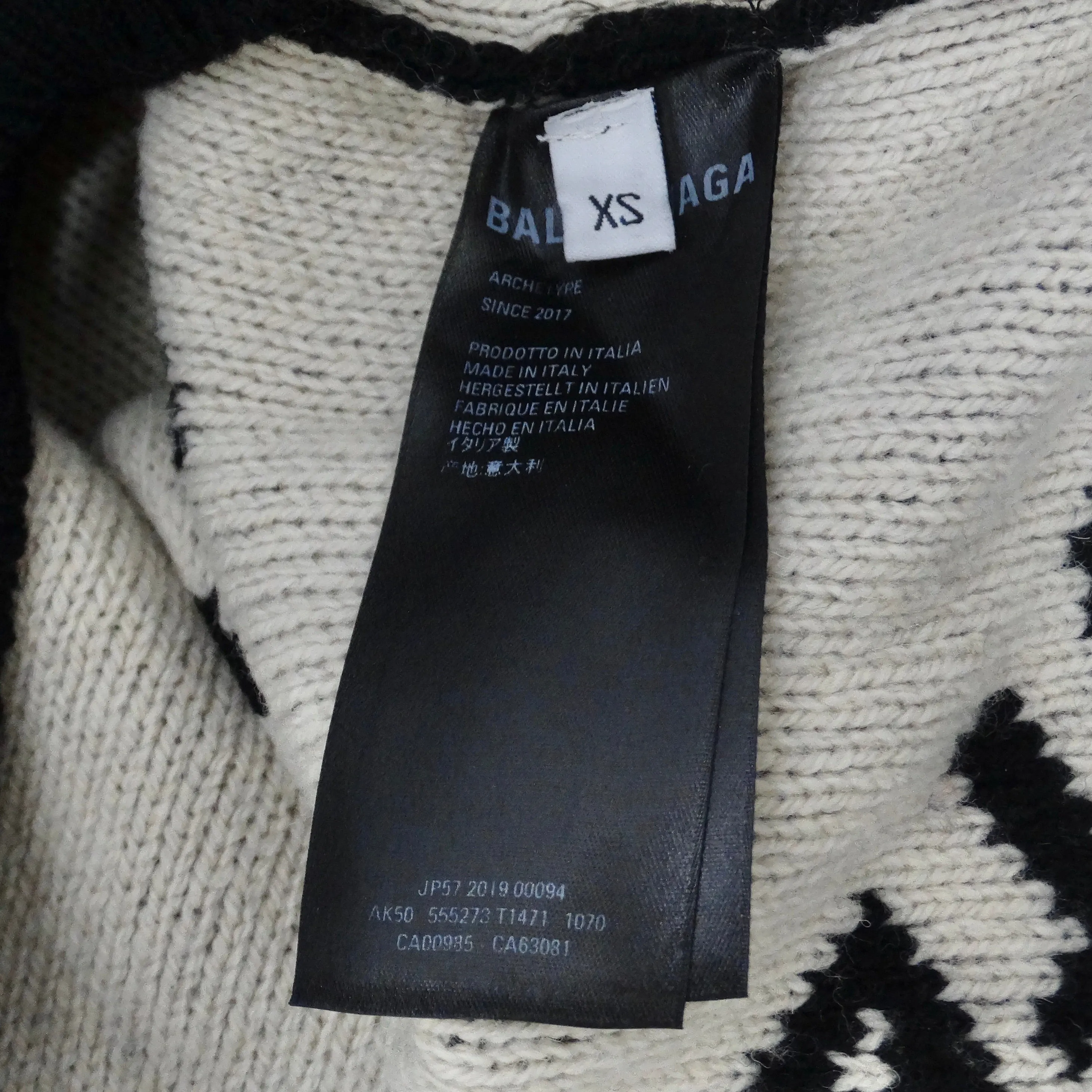 Balenciaga Allover Logo Wool Sweater