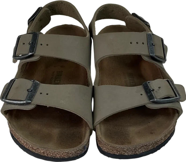 Birkenstock Green Milano Kids Bfbc Earthy Veg Narrow Faded Khaki UK 11 EU 29 👼