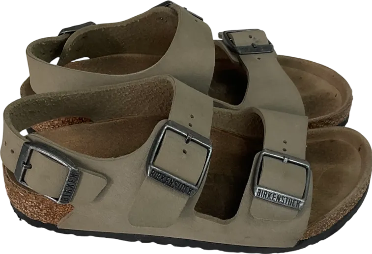 Birkenstock Green Milano Kids Bfbc Earthy Veg Narrow Faded Khaki UK 11 EU 29 👼