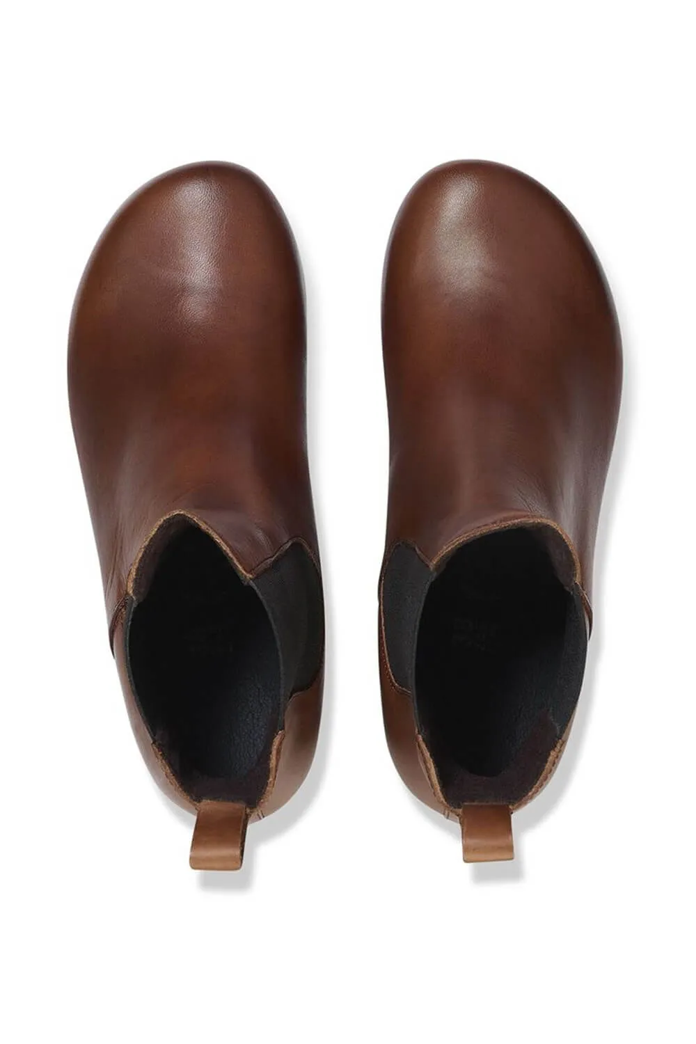 Birkenstock Papillo Ebba Slip On Leather Booties for Women in Black/Cognac | 1028385