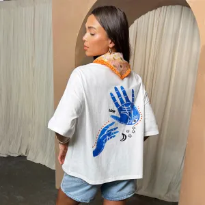 Blue Palm Tee