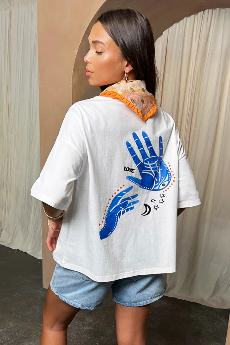 Blue Palm Tee