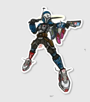 Bo Katan Kryze Sneaker Hunter “ The Hunt For More Air” Sticker