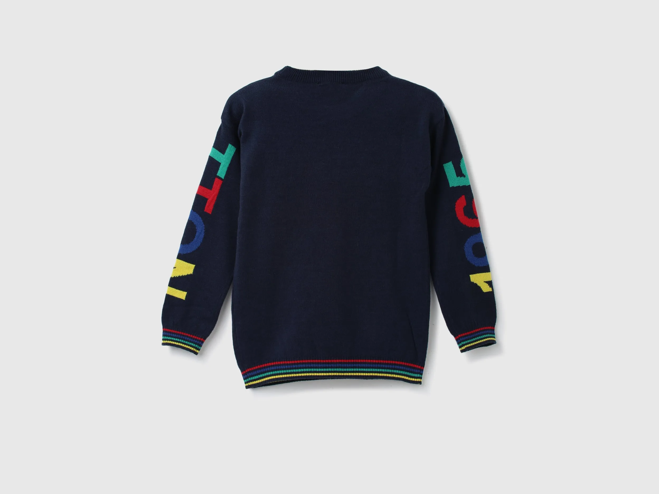Boys Printed Round Neck Sweater