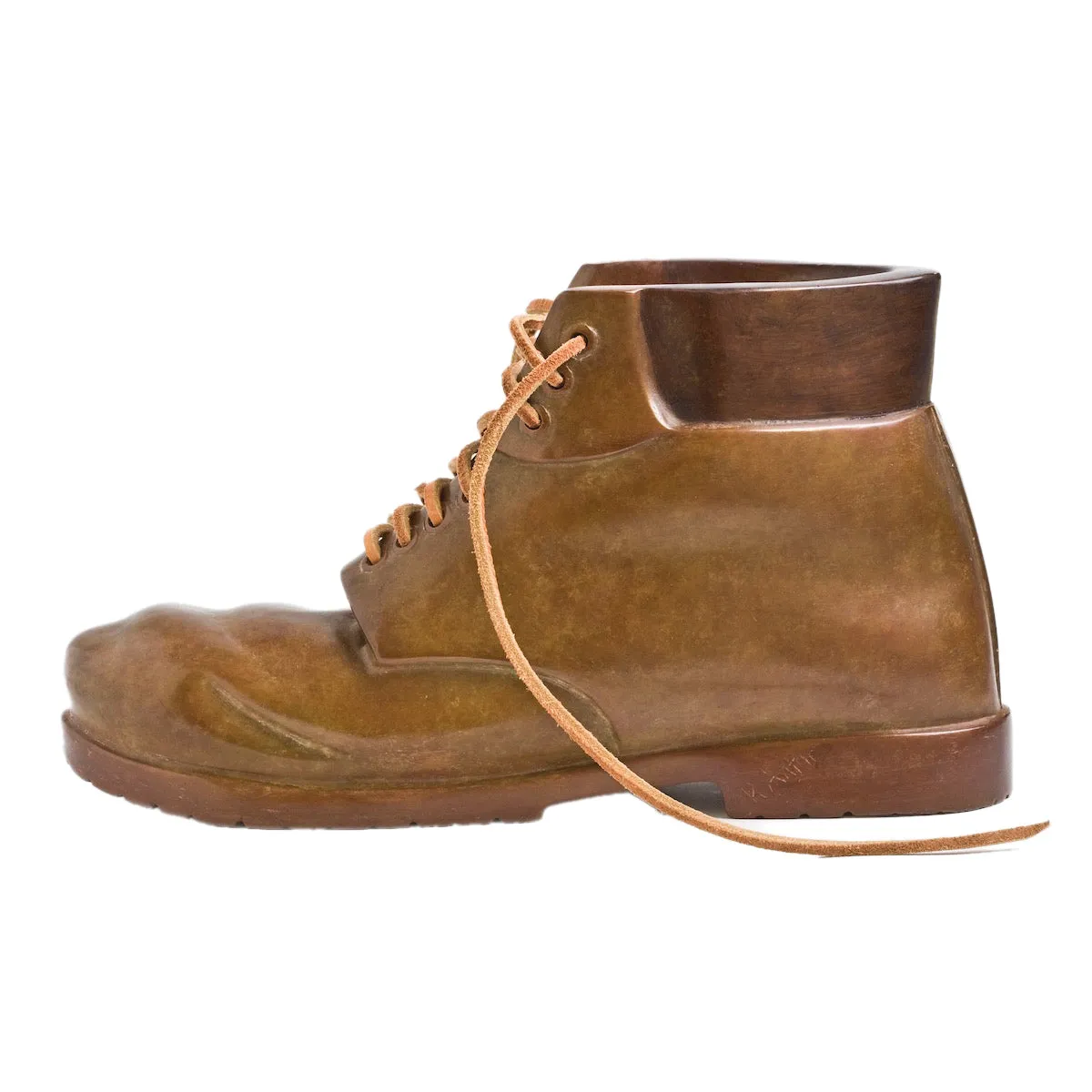 BRONZE WORK BOOT WITH RIVETS