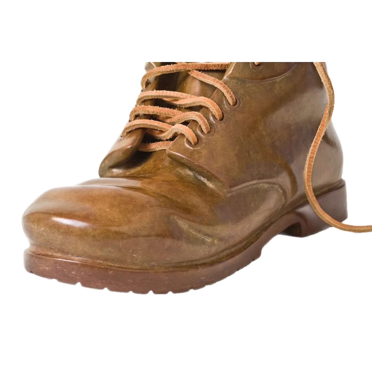 BRONZE WORK BOOT WITH RIVETS