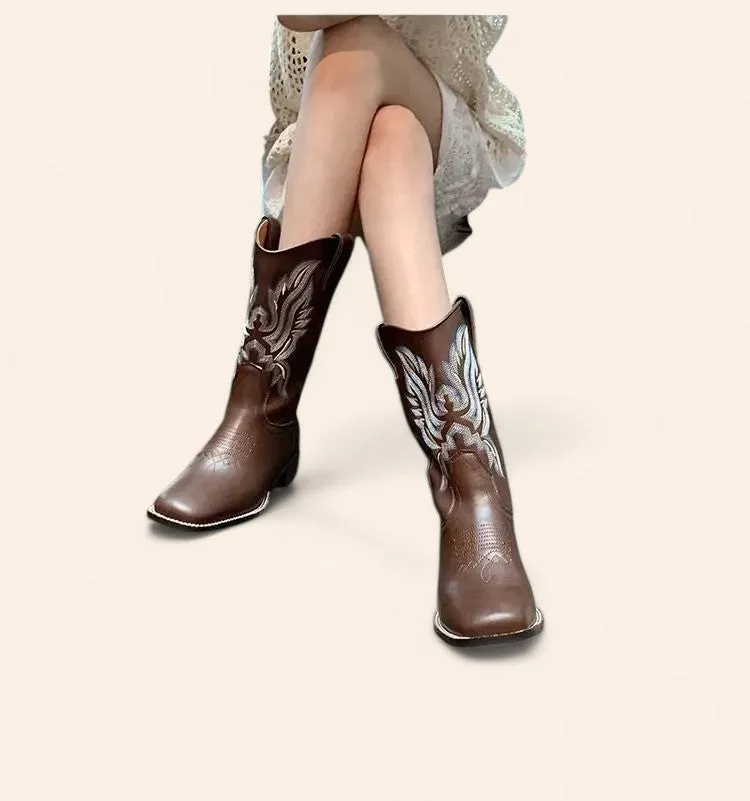Brown cowboy boots - Western style - N°49