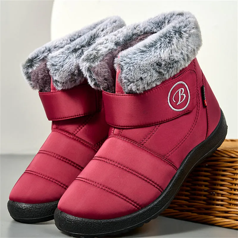 Casual Plush Keep Warm Waterproof Non-Slip Women Snow Boots