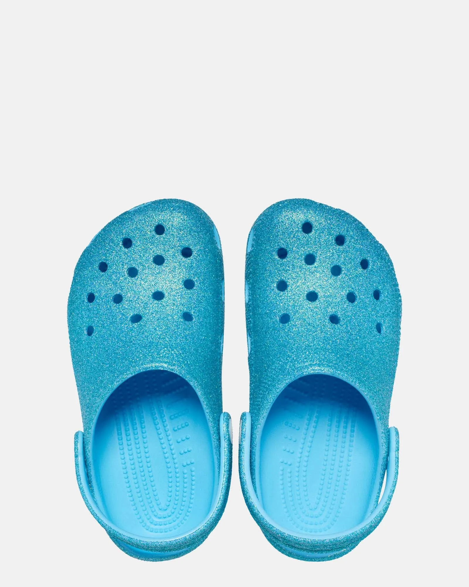 Classic Irid Glitter Clog Yth Tinted Glass