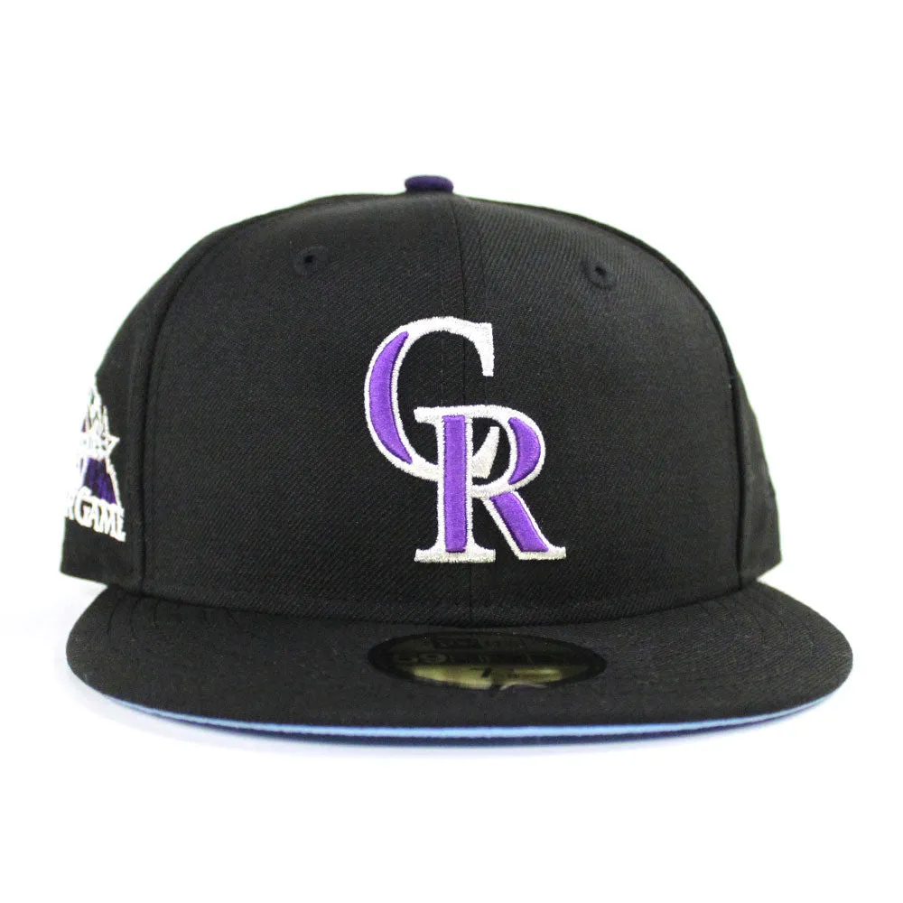 Colorado Rockies 1998 All Star Game New Era 59Fifty Fitted Hat (Black Sky Blue Under Brim)