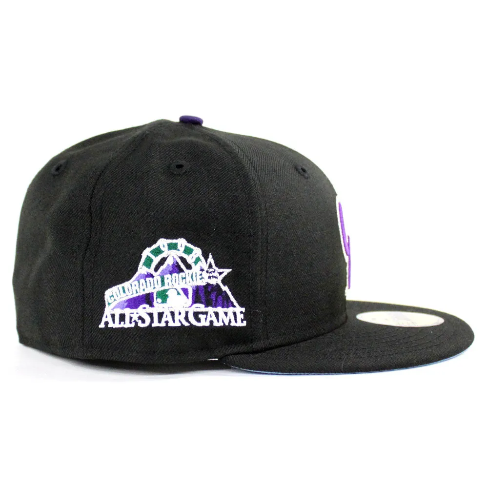 Colorado Rockies 1998 All Star Game New Era 59Fifty Fitted Hat (Black Sky Blue Under Brim)