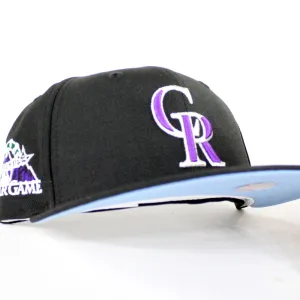 Colorado Rockies 1998 All Star Game New Era 59Fifty Fitted Hat (Black Sky Blue Under Brim)