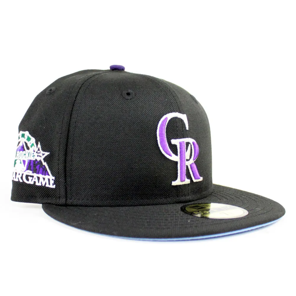 Colorado Rockies 1998 All Star Game New Era 59Fifty Fitted Hat (Black Sky Blue Under Brim)