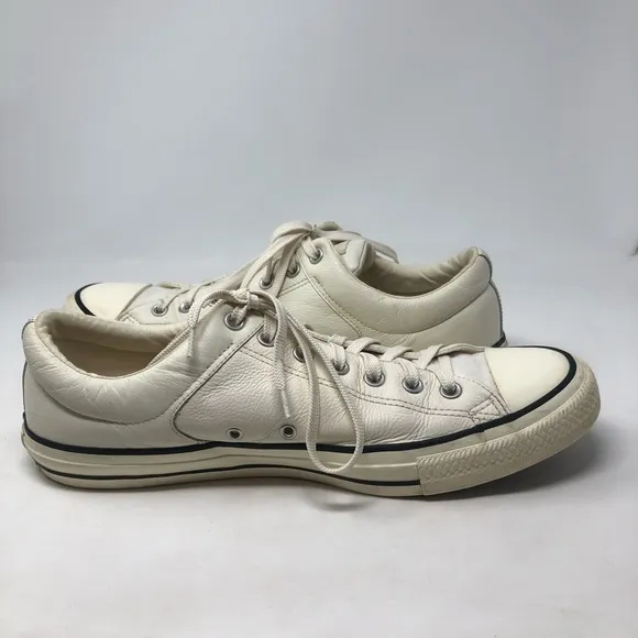 Converse All Star Egret Cream Leather Ox Trainers Sneakers
