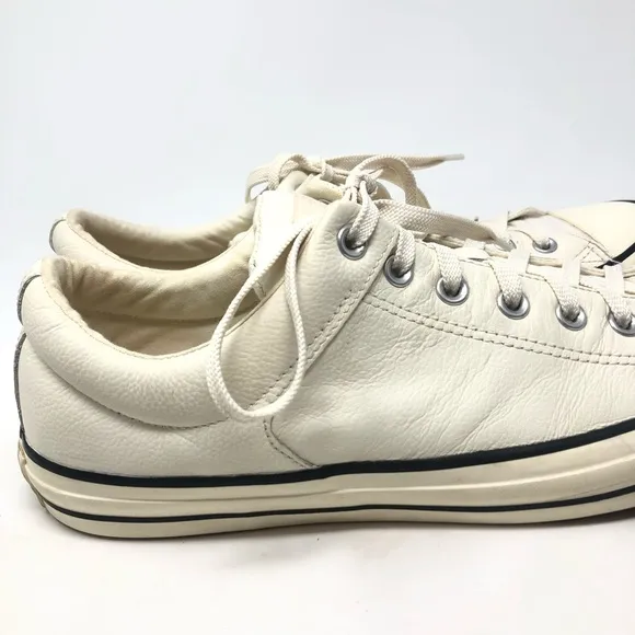 Converse All Star Egret Cream Leather Ox Trainers Sneakers