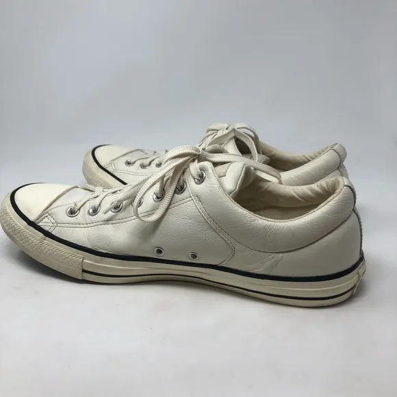 Converse All Star Egret Cream Leather Ox Trainers Sneakers
