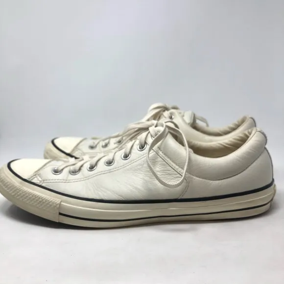 Converse All Star Egret Cream Leather Ox Trainers Sneakers