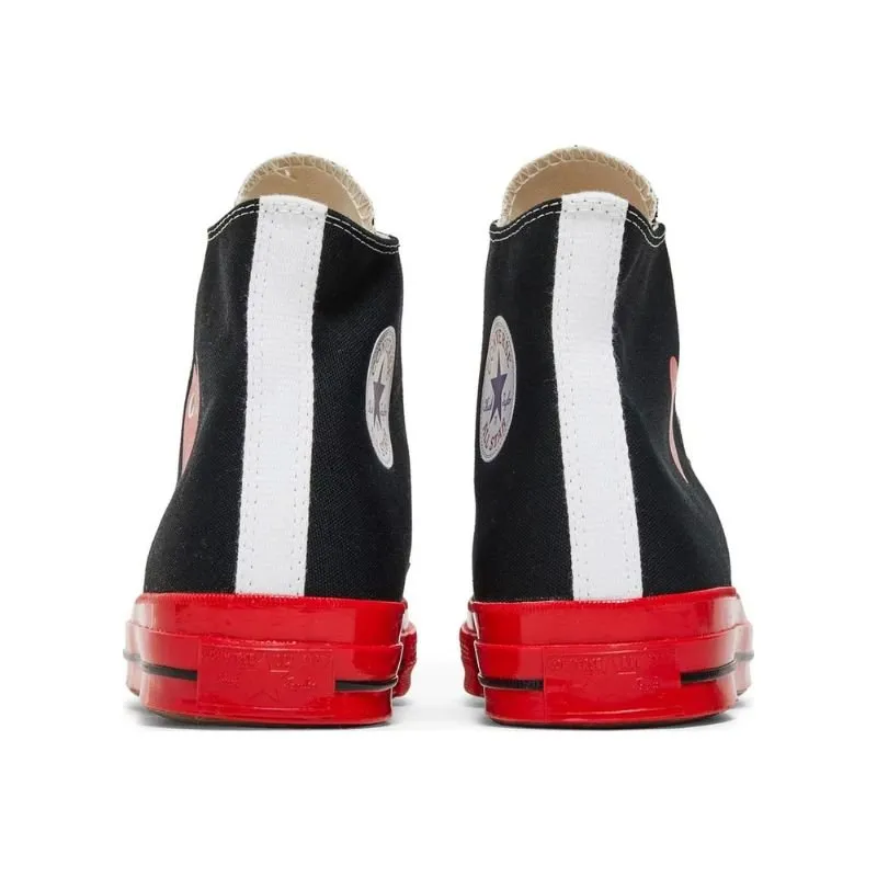 Converse Chuck Taylor All Star 70 Hi Comme des Garcons PLAY Black Red Midsole