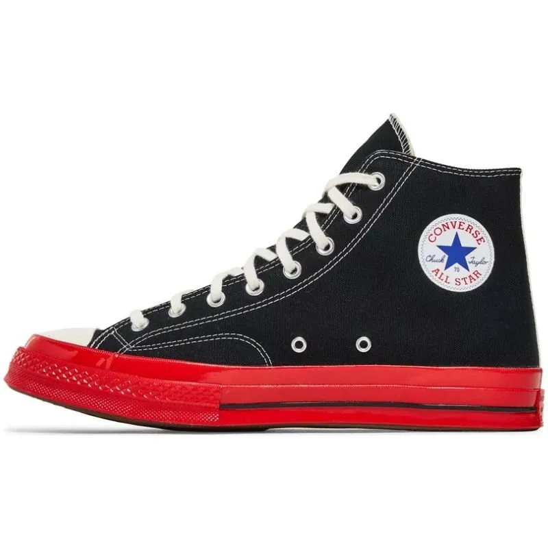 Converse Chuck Taylor All Star 70 Hi Comme des Garcons PLAY Black Red Midsole