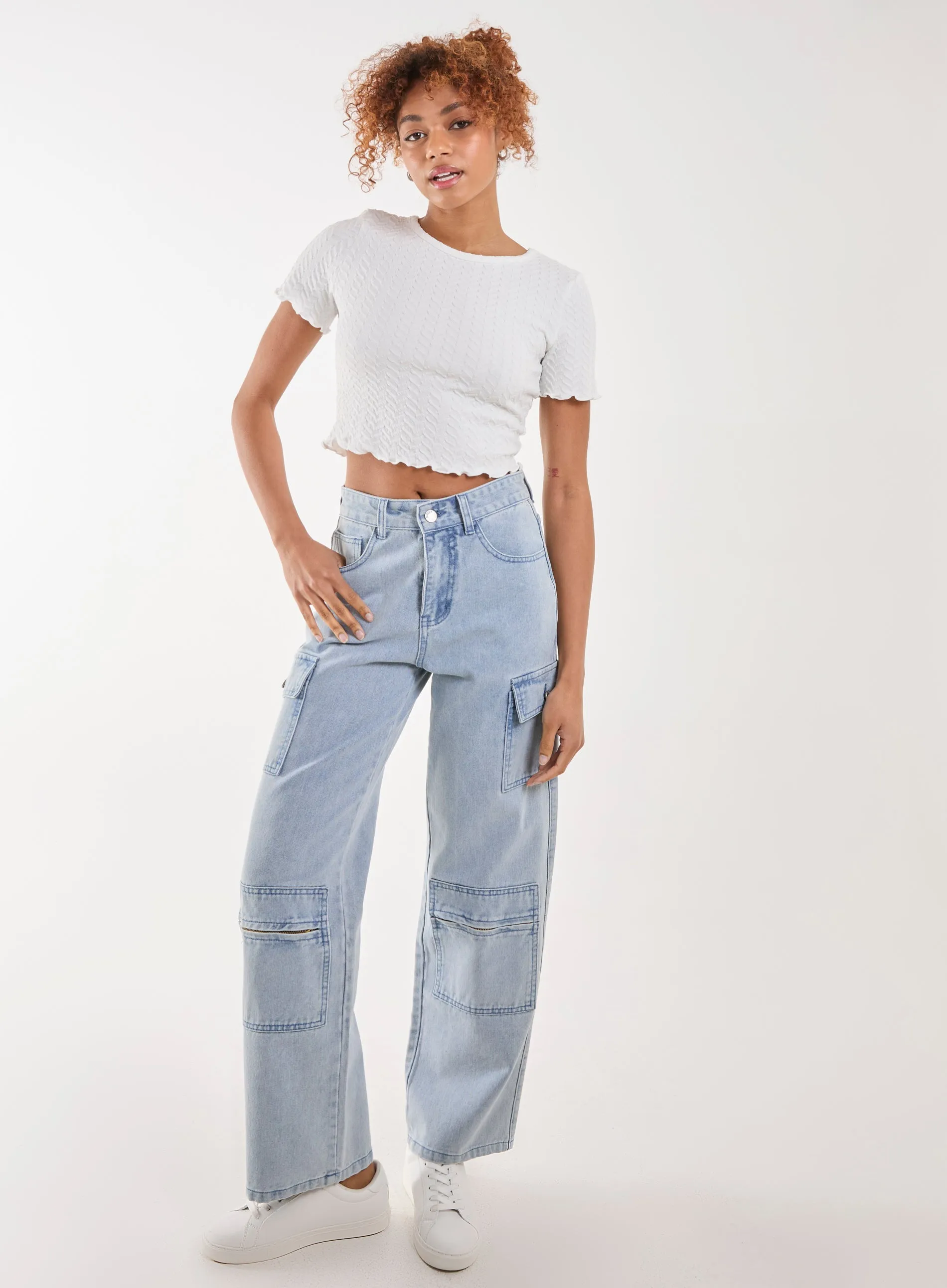 Cropped Zig Zag Tee