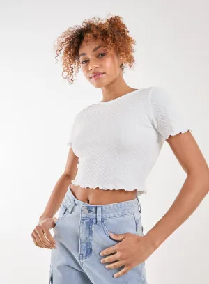 Cropped Zig Zag Tee
