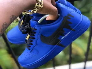 Custom Blue Drip Air Force 1s