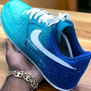 Custom Turquoise Air Force 1s
