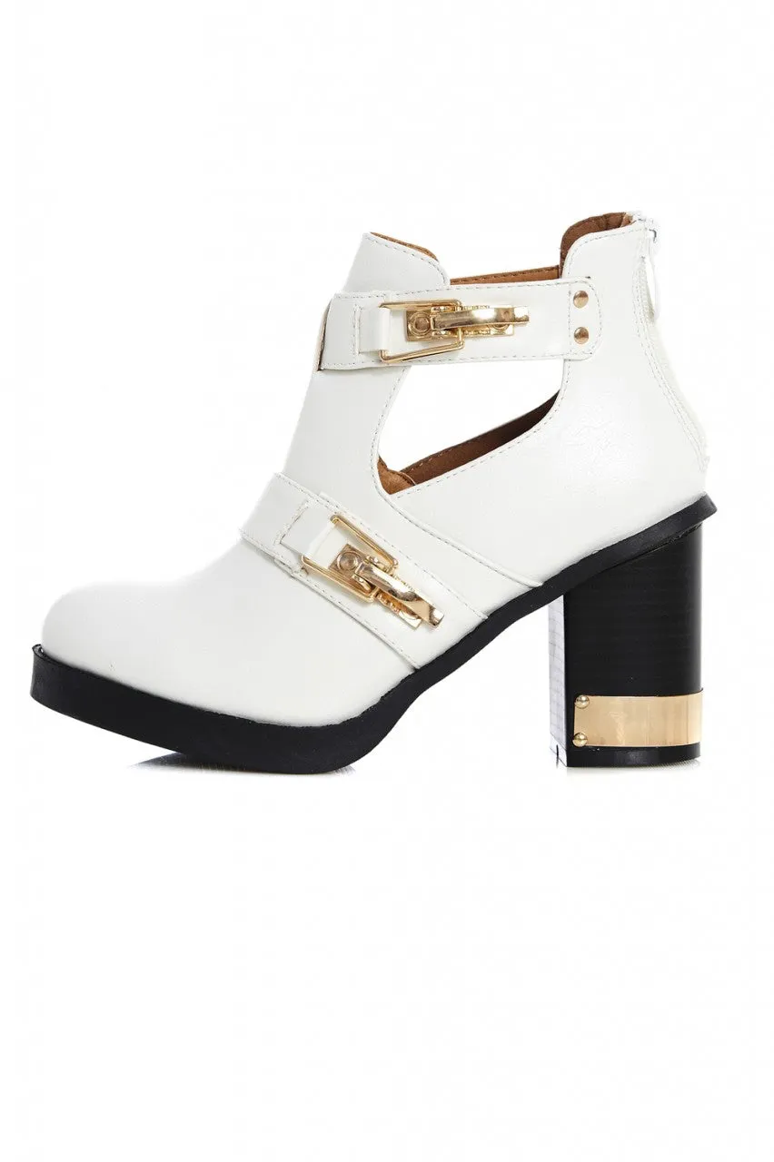 Cut Out Metal Heel Boot