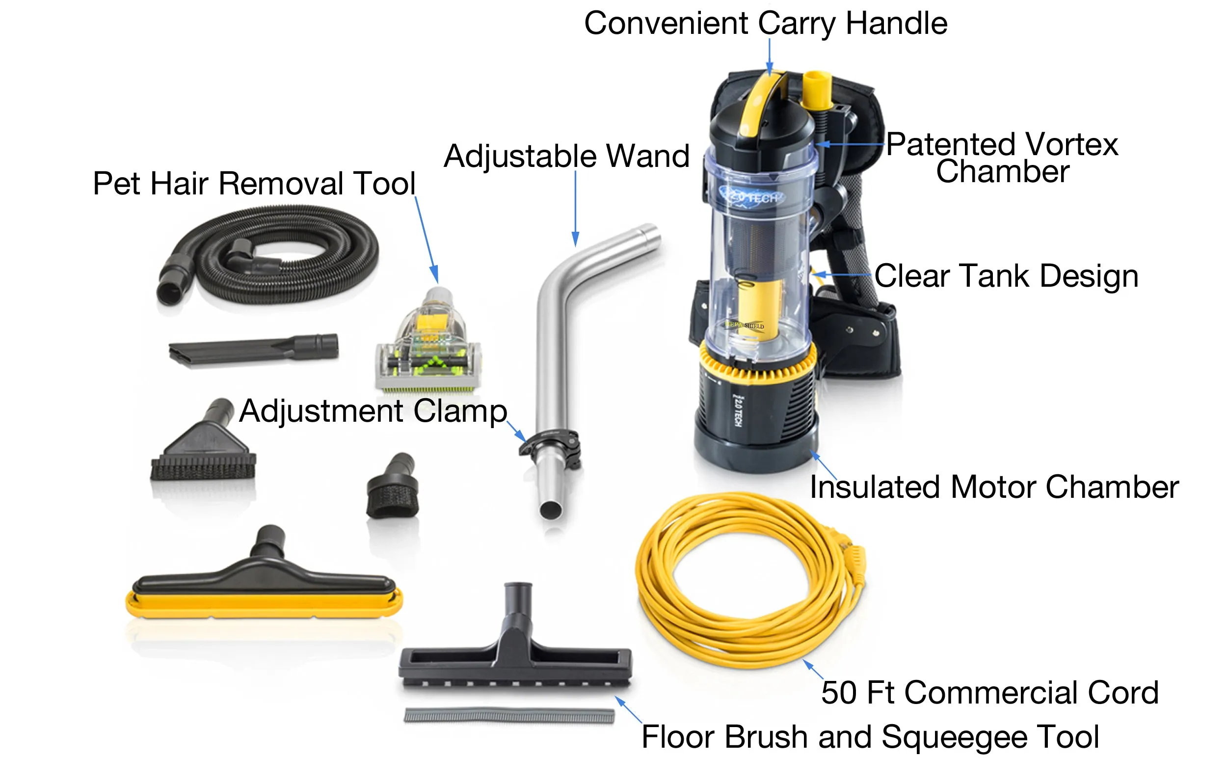 Demo Model Prolux Commercial Bagless Backpack Vacuum with 3 Year Warranty