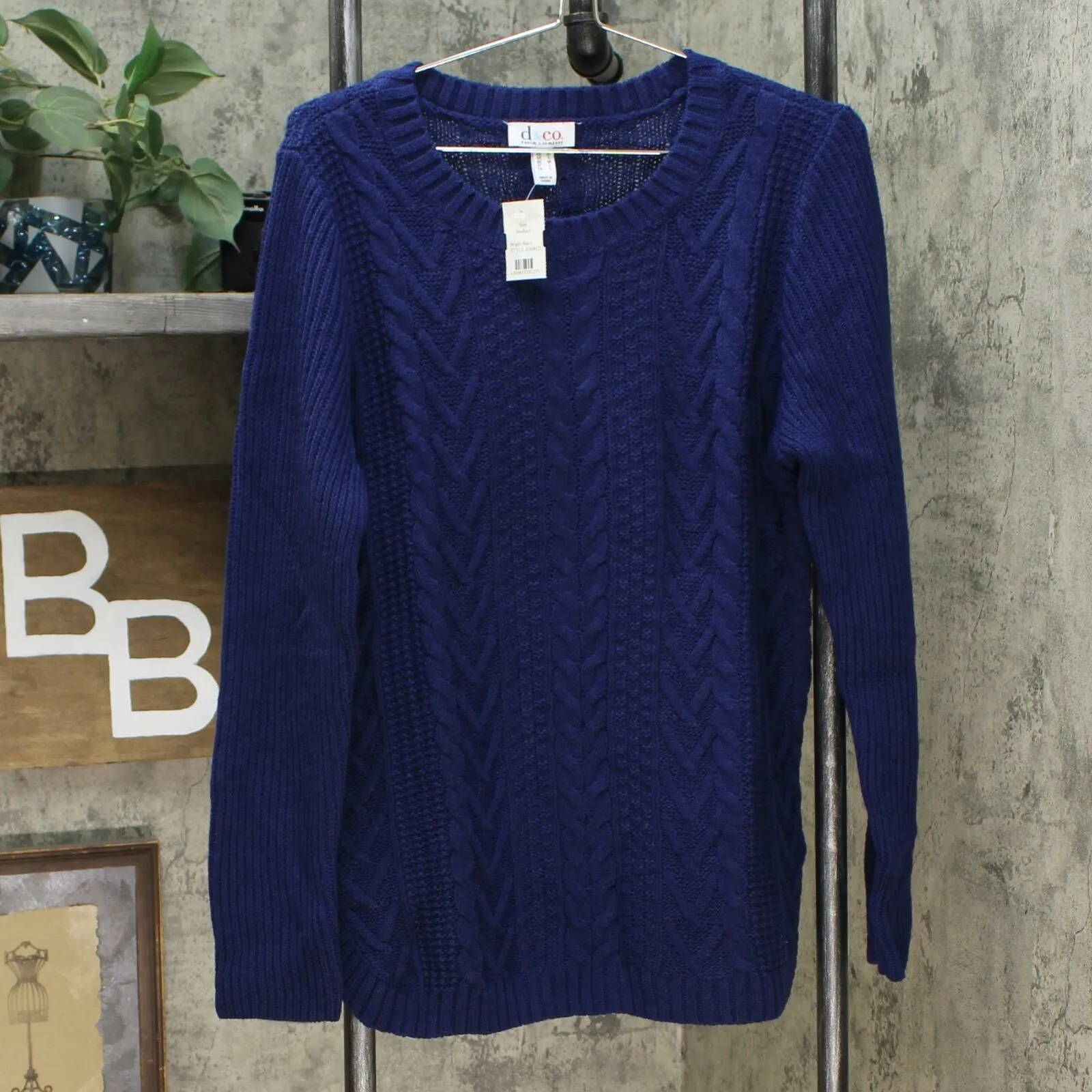 Denim & Co. Women's Pull Over Cable Knit Sweater