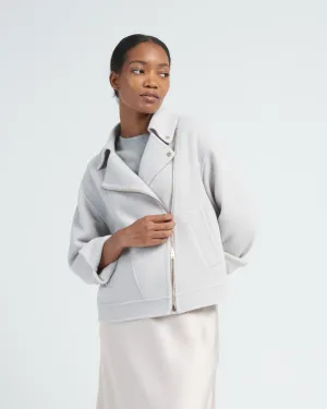 double faced wool moto jacket