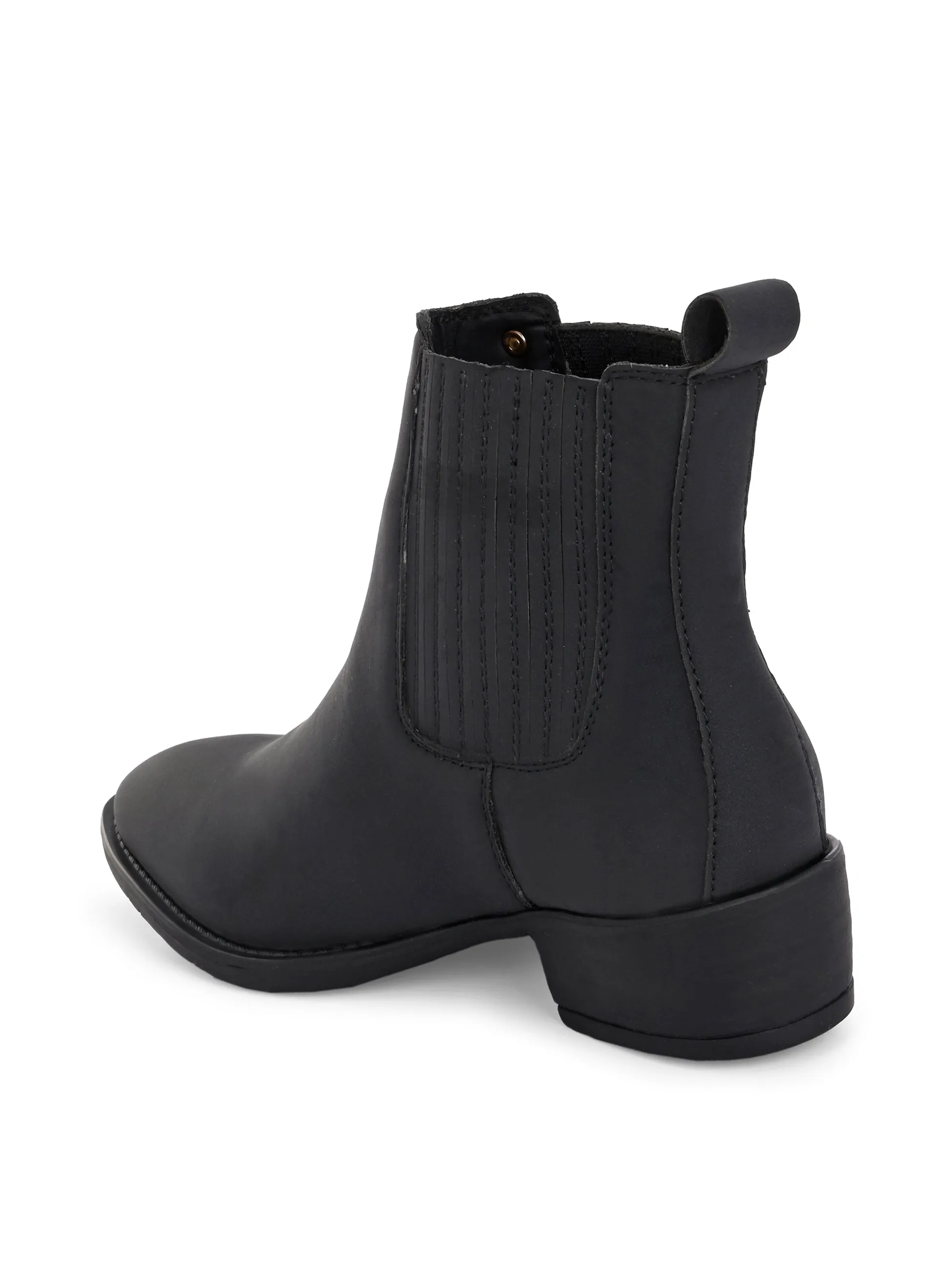El Paso Women Faux Leather Casual Chelsea Boots