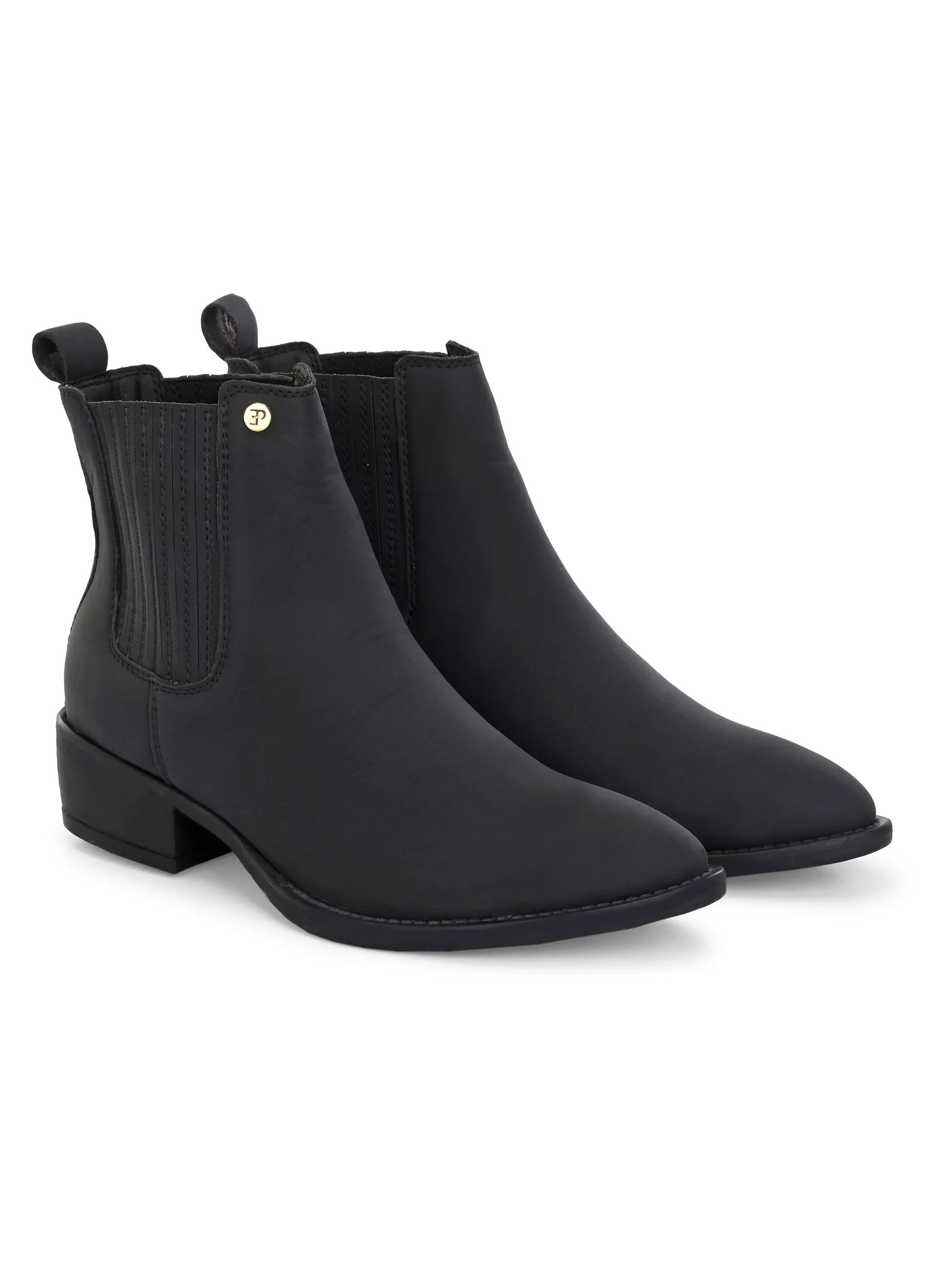 El Paso Women Faux Leather Casual Chelsea Boots