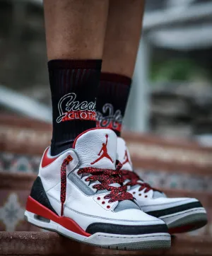 Exclusive "Elephant Print/Cement" (Red) LE Shoelaces