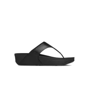FitFlop Lulu Leather Toe Post Sandals Black
