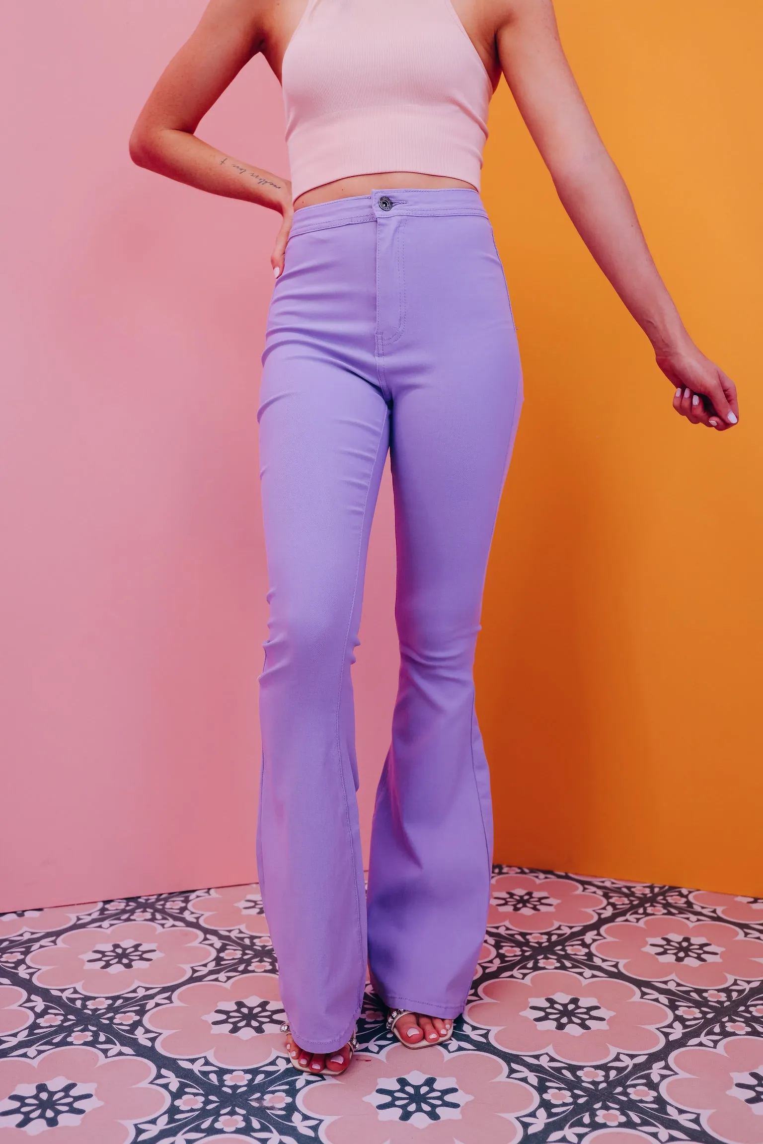 Flamingo Flare Jeans - Lavender