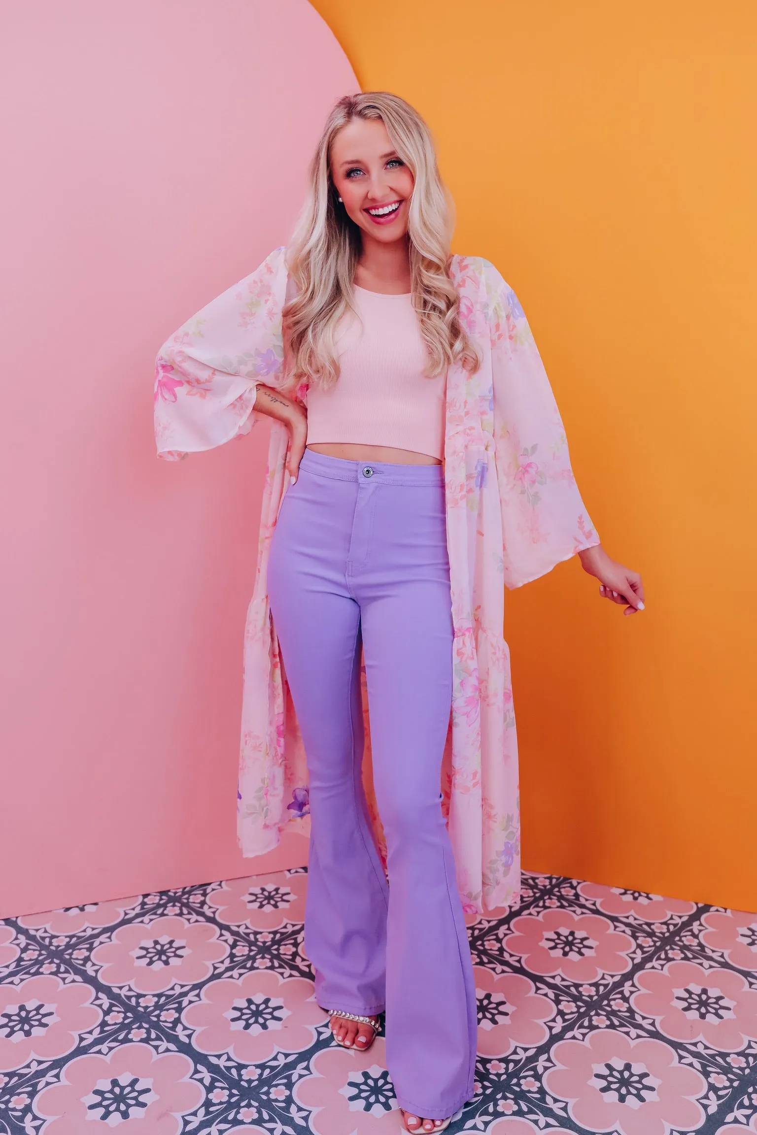Flamingo Flare Jeans - Lavender