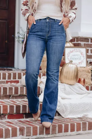 Fleming Two Button Flare Jeans