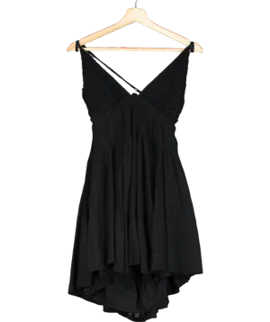 Free People Black Blissful Breeze Mini Dress UK L