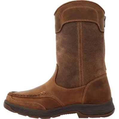Georgia Men's Athens Superlyte 11" Waterproof Pull On Work Boot -Brown- GB00549