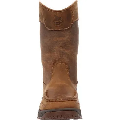 Georgia Men's Athens Superlyte 11" Waterproof Pull On Work Boot -Brown- GB00549